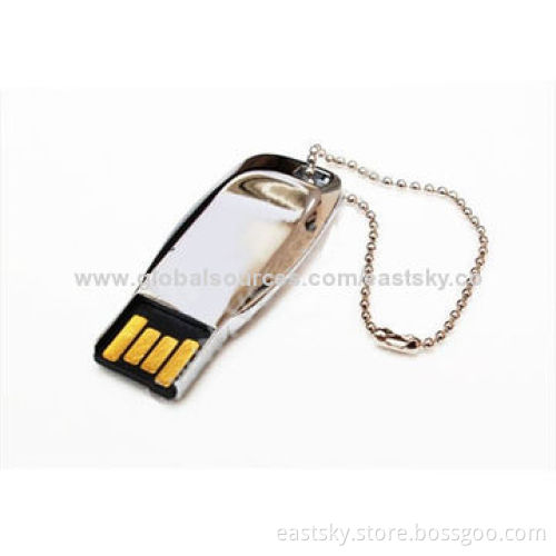 Custom mini USB flash drive, stainless steel, 64MB to 32GB memory capacity, USB2.0 interfaceNew